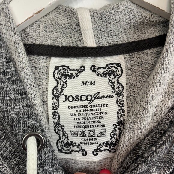 JO&CO Jeans Hoodie Sweatshirt Gray Long Sleeve Pullover Casual Cotton Womens M - Picture 3 of 4